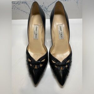 Jimmy Choo Black Leather Heels